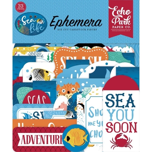 Picture of Echo Park Cardstock Ephemera | Διακοσμητικά Εφήμερα Sea Life Icons, 33τεμ.