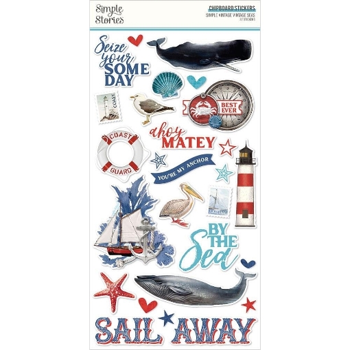 Picture of Simple Stories Αυτοκόλλητα Chipboard - Simple Vintage Vintage Seas
