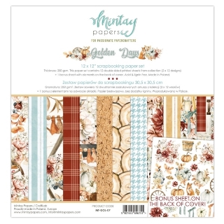 Picture of Mintay Papers Συλλογή Scrapbooking Διπλής Όψης 12''x12'' - Golden Days