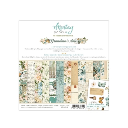 Picture of Mintay Papers Μπλοκ Scrapbooking Διπλής Όψης 6" x 6" - Grandma's Attic