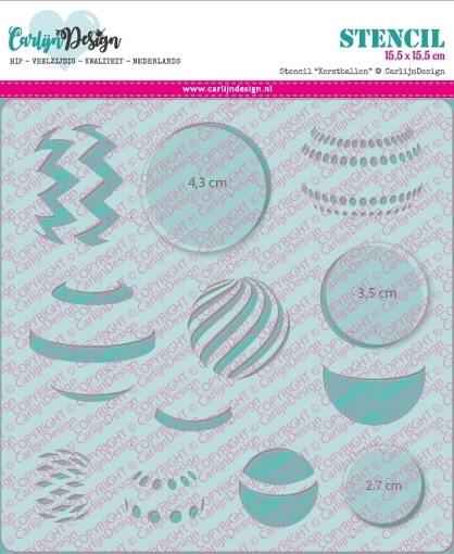 Picture of CarlijnDesign Στένσιλ - Christmas Bulbs, Χριστουγεννιάτικες Μπάλες