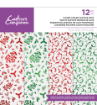 Picture of Crafter's Companion Luxury Foiled Acetate Pack 12"x12" - Red & Green
