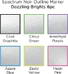 Picture of Spectrum Noir Μεταλλικοί Μαρκαδόροι με Περίγραμμα - Dazzling Brights. 6τεμ.
