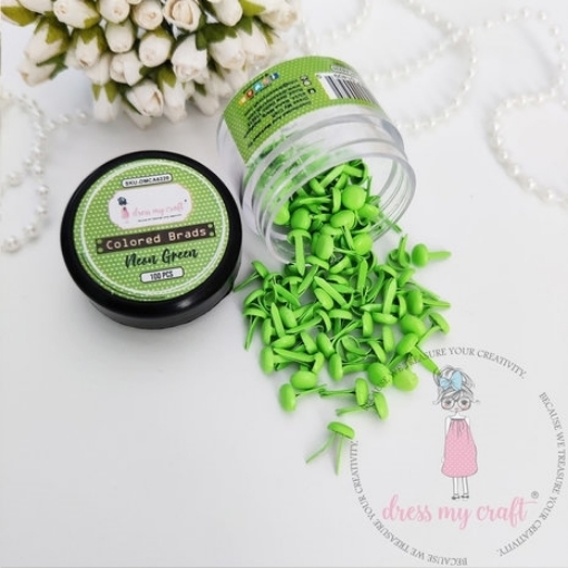 Picture of Dress My Craft Χρωματιστά Διπλόκαρφα - Neon Πράσινο