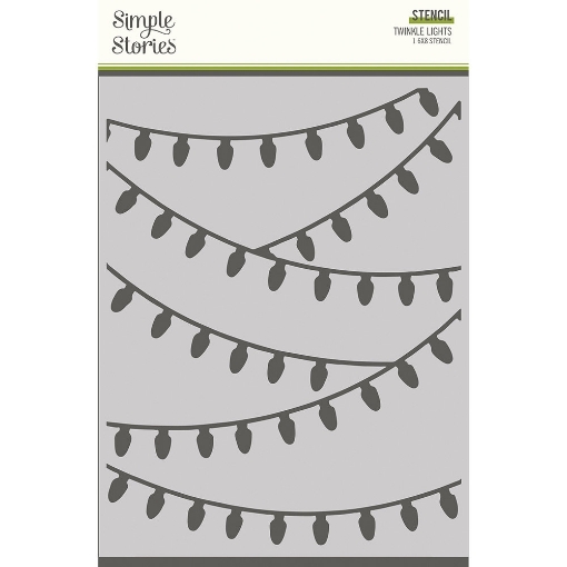 Picture of Simple Stories Στένσιλ - Simple Vintage Christmas Lodge, Twinkle Lights 
