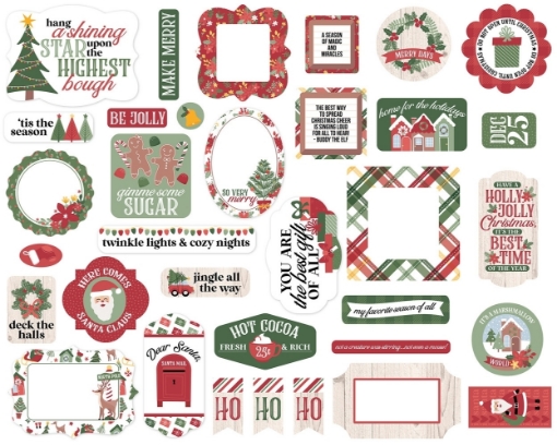 Picture of Echo Park Cardstock Ephemera Διακοσμητικά Die Cuts - Santa Claus Lane