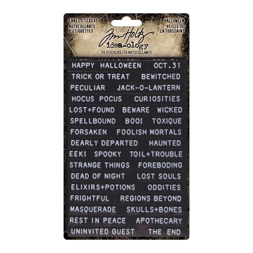 Picture of Tim Holtz Idea-Ology - Αυτοκόλλητες Ετικέτες, Halloween Sentiments