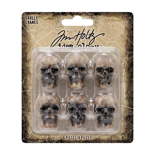 Picture of Tim Holtz Idea-Ology Resin Skulls Διακοσμητικά Κρανία - Halloween, 6 τεμ. 