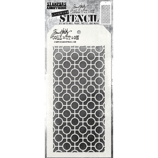 Picture of Stampers Anonymous Tim Holtz Layered Στένσιλ  4"X8.5" - Linked Circles