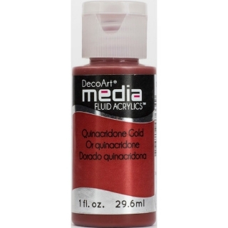 Picture of DecoArt Media Fluid Acrylics Ακρυλικό Χρώμα 29ml  - Quinacridone Gold