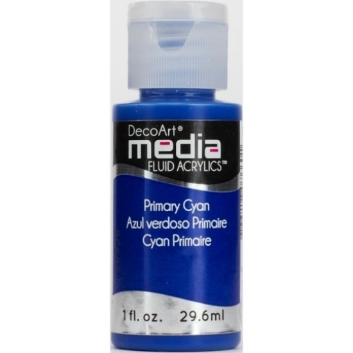 Picture of DecoArt Media Fluid Acrylics Ακρυλικό Χρώμα 29ml - Primary Cyan