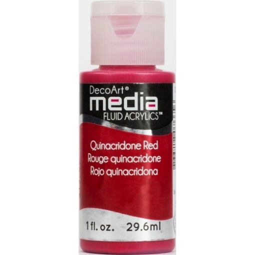Picture of DecoArt Media Fluid Acrylics Ακρυλικό Χρώμα 29ml - Quinacridone Red