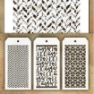 Picture of Tim Holtz Mini Layered Στενσιλ Σετ - Herringbone, Countdown, Blocks Set  13, 3 τεμ.