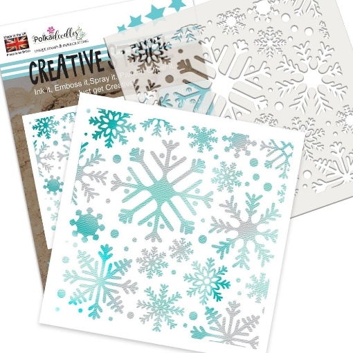 Picture of Polkadoodles Creative Στένσιλ 6"x6" - Beautiful Snowflake