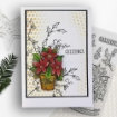 Picture of Polkadoodles Craft Διάφανες Σφραγίδες 3" x 6" - Poinsettia Greetings, 7τεμ.