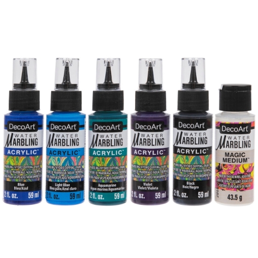 Picture of DecoArt Water Marbling Paint Σετ Χρώματα Μαρμαρογραφίας - Cool Hues, 6τεμ.