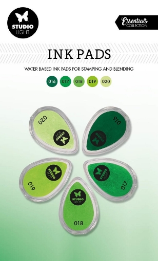 Picture of Studio Light Essentials Ink Pads - Μελάνια με Βάση το Νερό - Nr. 4, Shades Of Green, 5τεμ.