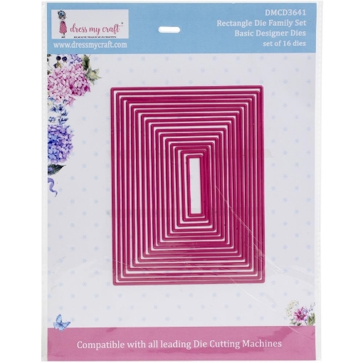 Picture of Dress My Craft Basic Designer Μήτρες Κοπής - Rectangle Family, 16τεμ.