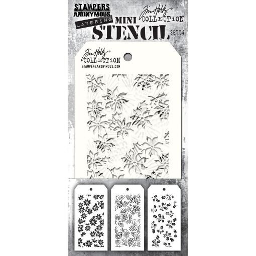 Picture of Tim Holtz Mini Layered Στένσιλ Σετ - Set 54, Christmas, 3τεμ.