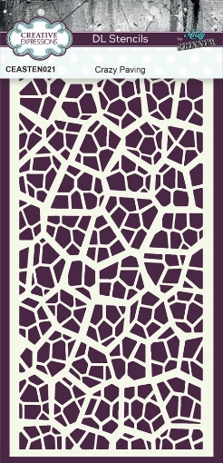 Picture of Creative Expressions Στένσιλ Από τον Andy Skinner DL - Crazy Paving 
