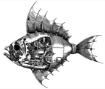 Picture of Creative Expressions Rubber Σφραγίδες Από τον Andy Skinner - Steampunk Fish