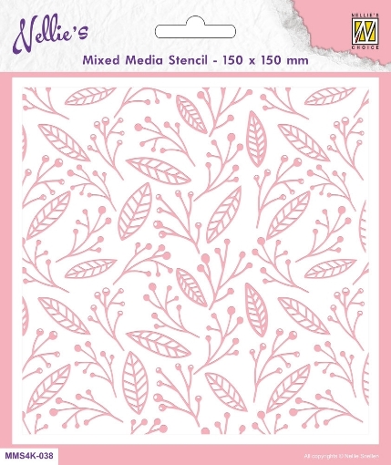 Picture of Nellie Snellen Mixed Media Στένσιλ A6 - Leaves & Berries