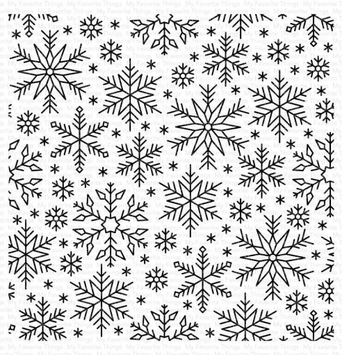 Picture of My Favorite Things Rubber Σφραγίδα για  Background - Snowflake Flurry