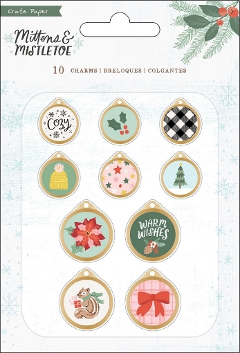 Picture of Crate Paper Epoxy Charms Φυλακτά - Mittens & Mistletoe, 10τεμ.