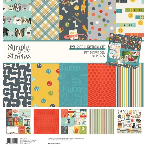 Picture of Simple Stories Collection Kit | Συλλογή Scrapbooking Διπλής Όψης 12" x 12" – Pet Shoppe, Dog Collection