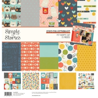 Picture of Simple Stories Collection Kit | Συλλογή Scrapbooking Διπλής Όψης 12" x 12" – Pet Shoppe, Cat Collection