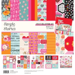 Picture of Simple Stories Συλλογή Χαρτιών Scrapbooking Διπλής Όψης 12"X12" – Heart Eyes