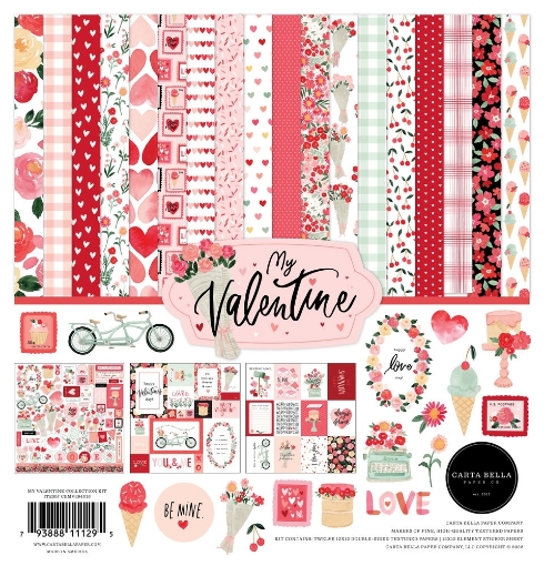 Picture of Carta Bella Συλλογή Χαρτιών Scrapbooking Διπλής Όψης 12"X12" - My Valentine