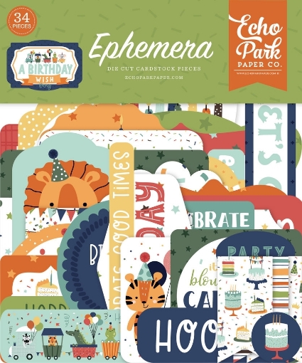 Picture of Echo Park Διακοσμητικά Cardstock Εφήμερα | A Birthday Wish, Boy