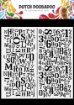 Picture of Dutch Doobadoo Mask Art Slimline Στένσιλ - Letters & Numbers, 2τεμ.