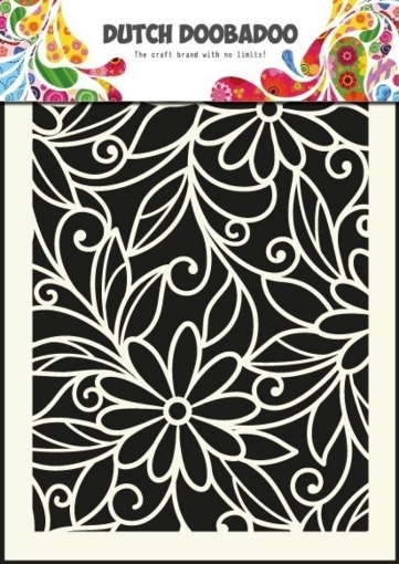 Picture of Dutch Doobadoo Mask Art Στένσιλ A5 - Flower Swirl