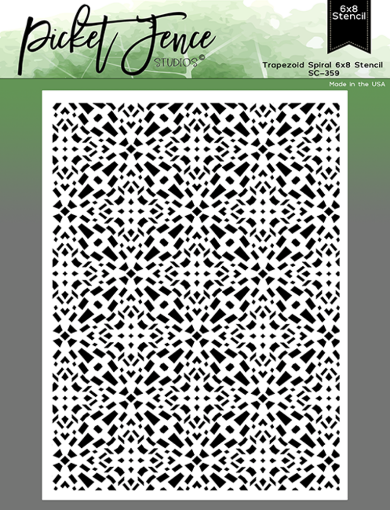 Picture of Picket Fence Studios Στένσιλ 6"x8" - Trapezoid Spiral