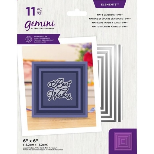 Picture of Crafter's Companion Gemini Elements Μήτρες Κοπής 6"x6" - Mat & Layer, 11τεμ.