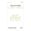 Picture of Spellbinders Glimmer Hot Foil Plate - Μήτρες Χρυσοτυπίας - Birthday Hugs & Wishes, 3τεμ.