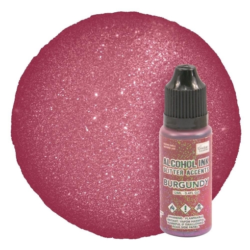 Picture of Couture Creations Glitter Accents Alcohol Ink | Μελάνι Οινοπνεύματος με Glitter 12ml - Burgundy