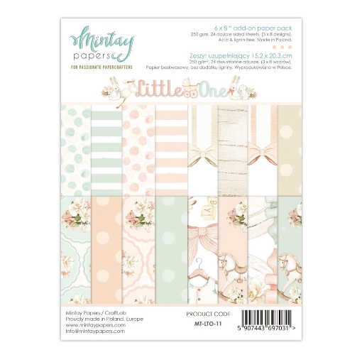 Picture of Mintay Papers Add-On Paper Pack Little One 6"×8" – Μπλοκ Scrapbooking Διπλής Όψης