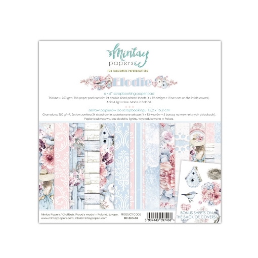 Picture of Mintay Papers Μπλοκ Scrapbooking Διπλής Όψης 6''x6'' - Elodie