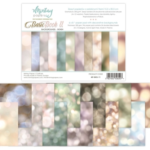 Picture of Mintay Papers Basic Book 11 – Backgrounds Bokeh 6''×8'' | Μπλοκ Scrapbooking Ατμοσφαιρικών Φόντων