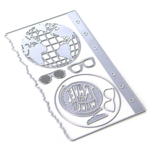 Picture of Elizabeth Craft Designs Μεταλλικές Μήτρες Κοπής - Planner Essentials 28, Globe, 7τεμ.