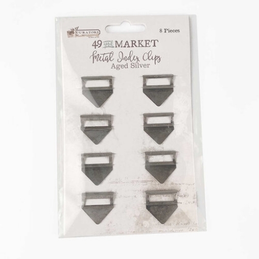 Picture of 49 And Market Curators Essential Index Clips Μεταλλικά Κλιπ Ευρετηρίου - Aged Silver, 8τεμ.