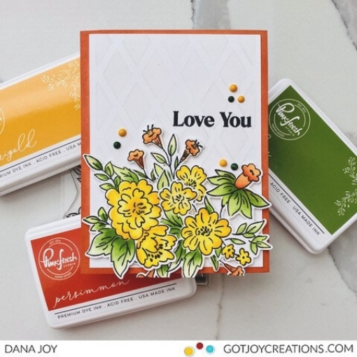 Picture of Pinkfresh Studio Σετ Διάφανες Σφραγίδες - Happy Blooms Floral, 3τεμ.