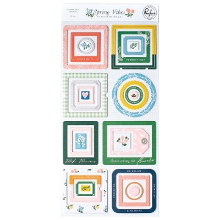 Picture of Pinkfresh Studio Αυτοκόλλητα Chipboard με Πλαίσια - Spring Vibes, 30τεμ.