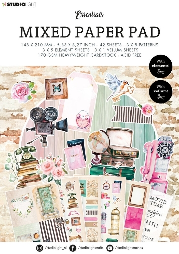 Picture of Studio Light Essentials Mixed Media Μπλοκ A5 - Lovely Vintage