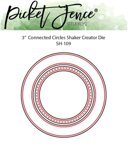 Picture of Picket Fence Studios Metal Dies Shaker Creator Μήτρες Κοπής - Connected Circles 3", 2τεμ.