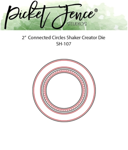 Picture of Picket Fence Studios Metal Dies Shaker Creator Μήτρες Κοπής - Connected Circles 2", 2τεμ. 
