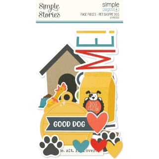 Picture of Simple Stories Simple Pages Page Pieces | Μεγάλα Διακοσμητικά Εφήμερα – Pet Shoppe, Dog Collection, 13τεμ.